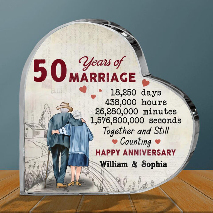 Personalized Couple Anniversary Acrylic Plaque - Gifts Idea For Wedding Anniversary - Together And Still Counting