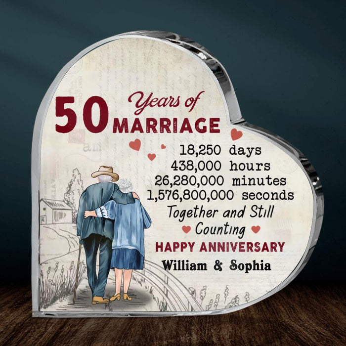 Personalized Couple Anniversary Acrylic Plaque - Gifts Idea For Wedding Anniversary - Together And Still Counting