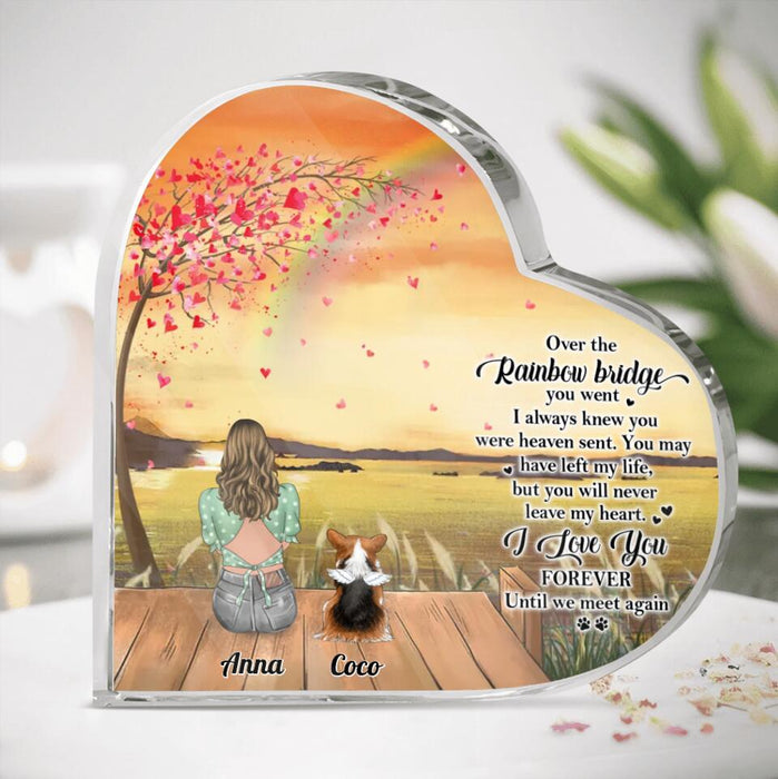 Personalized Memorial Pets Acrylic Plaque - Up to 3 Pets - Memorial Gift Idea For Dog/Cat Lovers - I Love You Forever