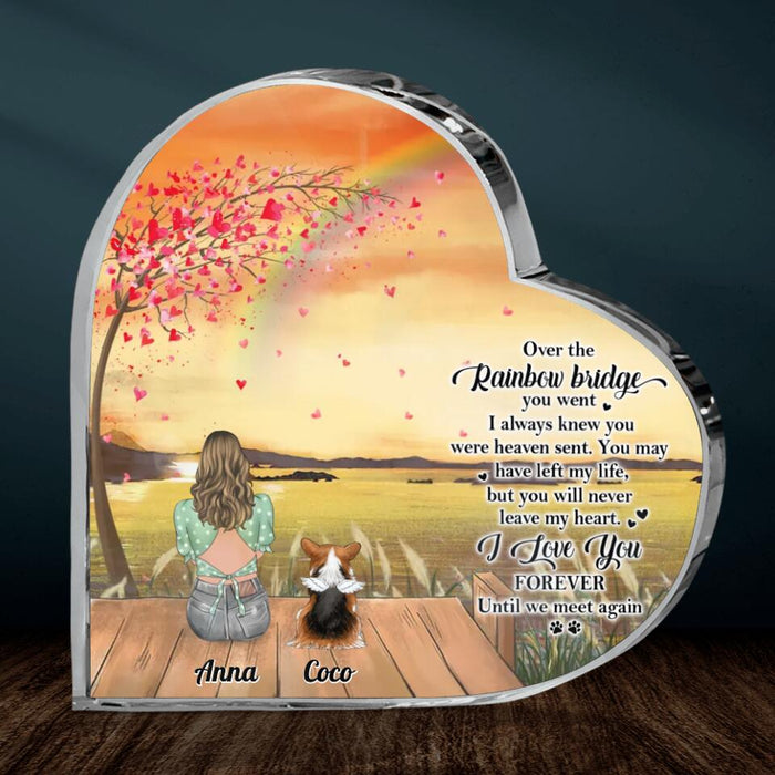 Personalized Memorial Pets Acrylic Plaque - Up to 3 Pets - Memorial Gift Idea For Dog/Cat Lovers - I Love You Forever