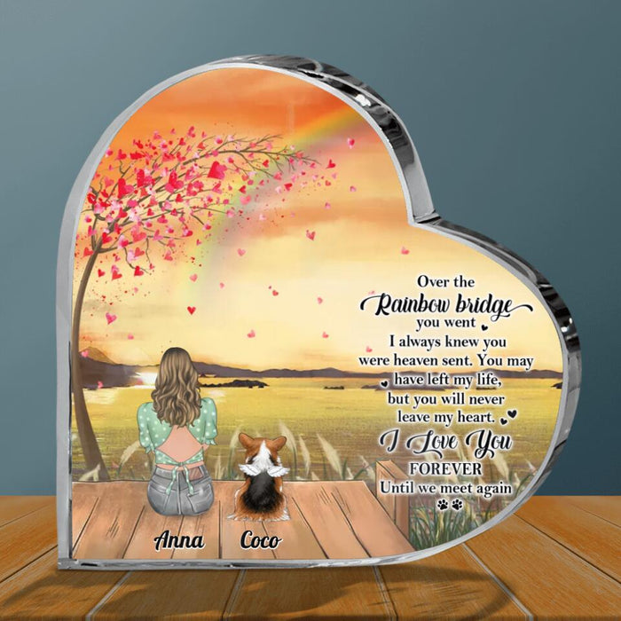 Personalized Memorial Pets Acrylic Plaque - Up to 3 Pets - Memorial Gift Idea For Dog/Cat Lovers - I Love You Forever