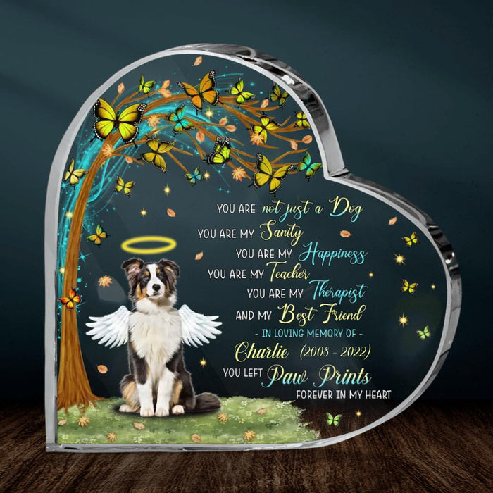 Personalized Dog Memorial Acrylic Plaque - Memorial Gift Idea For Dog Lovers/Dog Owners - You Are Not Just A Dog, You Are My Sanity