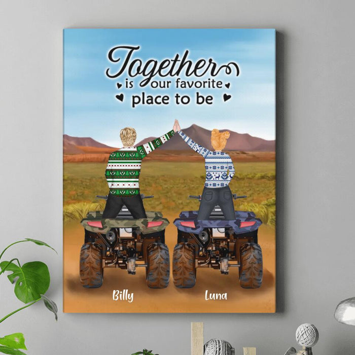 Personalized ATV Couple Canvas - Best Gift For ATV Riders - Together is our favorite place to be