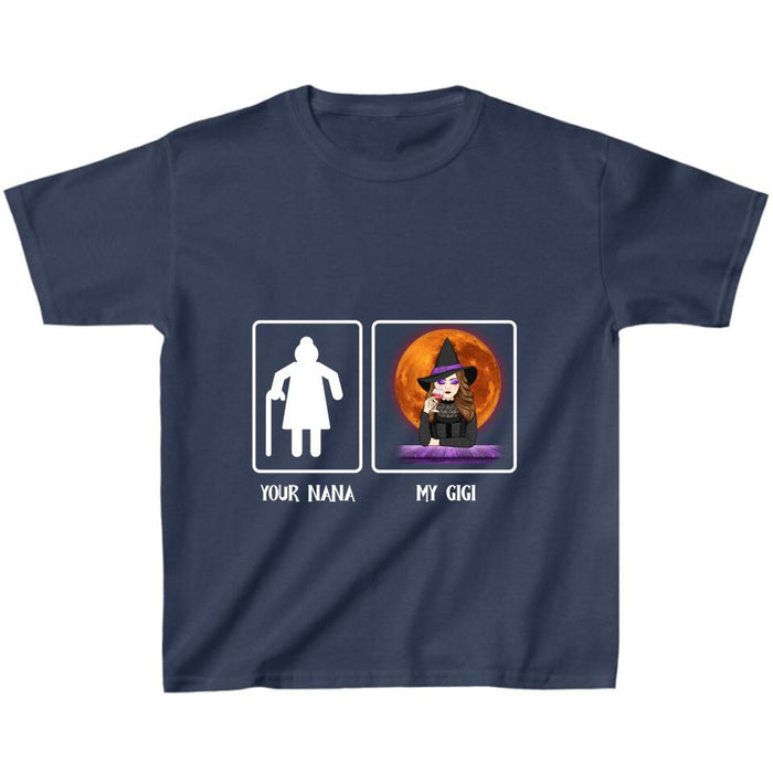 Personalized Halloween Unisex T-shirt/Long Sleeve/Sweatshirt - Gift Idea For Grandma/Grandma/Mom/Gigi
