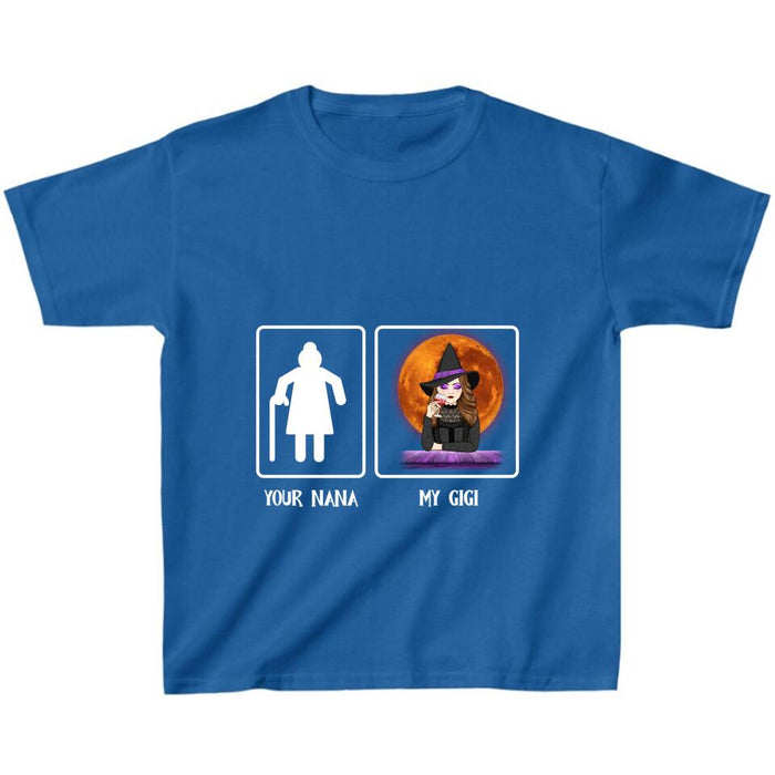 Personalized Halloween Unisex T-shirt/Long Sleeve/Sweatshirt - Gift Idea For Grandma/Grandma/Mom/Gigi