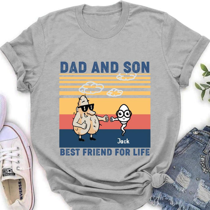 Personalized Dad T-shirt/Sweatshirt/Hoodie - Gift Idea For Father's Day/Christmas/Birthday - Best Friend For Life