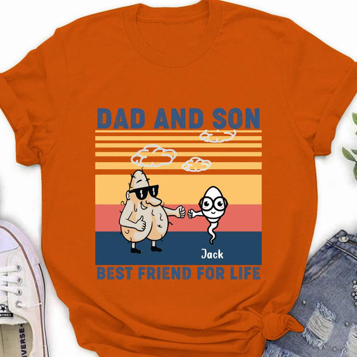 Personalized Dad T-shirt/Sweatshirt/Hoodie - Gift Idea For Father's Day/Christmas/Birthday - Best Friend For Life