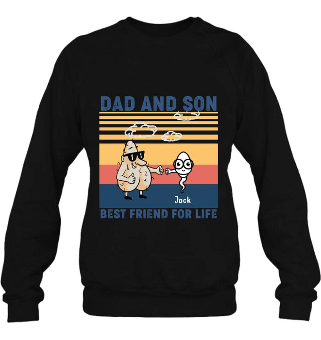 Personalized Dad T-shirt/Sweatshirt/Hoodie - Gift Idea For Father's Day/Christmas/Birthday - Best Friend For Life