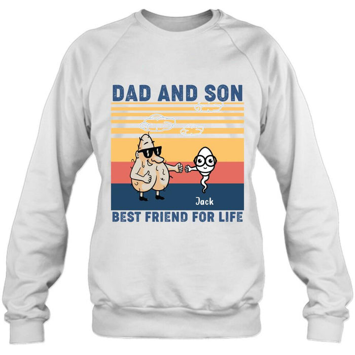 Personalized Dad T-shirt/Sweatshirt/Hoodie - Gift Idea For Father's Day/Christmas/Birthday - Best Friend For Life