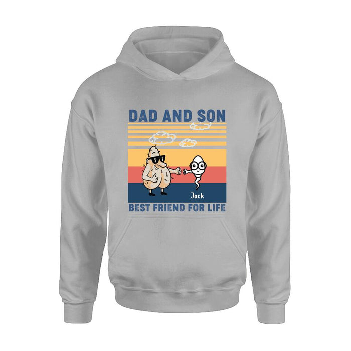 Personalized Dad T-shirt/Sweatshirt/Hoodie - Gift Idea For Father's Day/Christmas/Birthday - Best Friend For Life