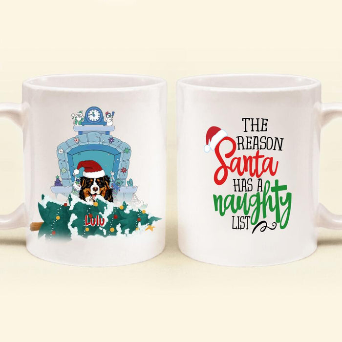 Personalized Christmas Naughty Pets Coffee Mug - Upto 5 Dogs/Cats - Christmas Gift For Dog/Cat Lovers - We Knocked Down The Xmas Tree