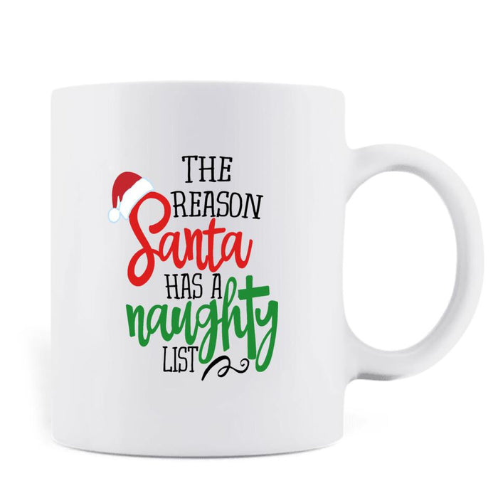 Personalized Christmas Naughty Pets Coffee Mug - Upto 5 Dogs/Cats - Christmas Gift For Dog/Cat Lovers - We Knocked Down The Xmas Tree