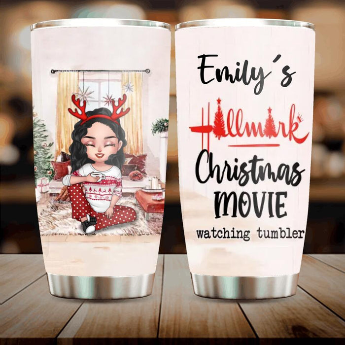 Personalized Christmas Tumbler - Gift Idea For Christmas/Friends - Emily's Hallmark Christmas Movie Watching Tumbler