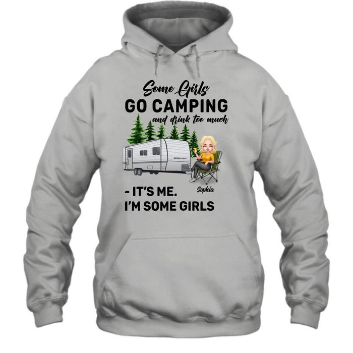 Personalized Camping Lady Shirt/Pullover Hoodie - Woman/Couple - Gift Idea For Camping Lover