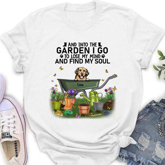 Personalized Pet Shirt/Pullover Hoodie - Up to 6 Pets - Gift Idea For Dog/Cat Lover - I Just Want To Work In My Garden And Hang Out With My Dogs