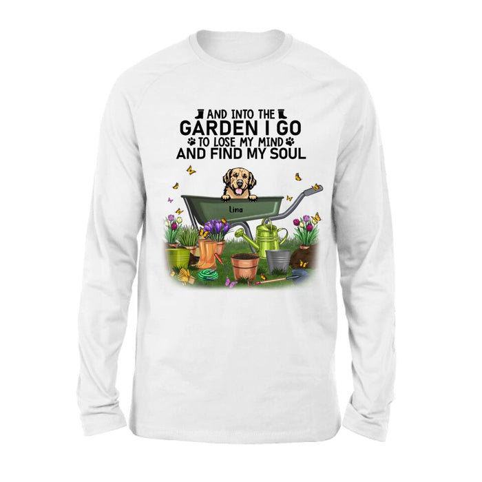 Personalized Pet Shirt/Pullover Hoodie - Up to 6 Pets - Gift Idea For Dog/Cat Lover - I Just Want To Work In My Garden And Hang Out With My Dogs