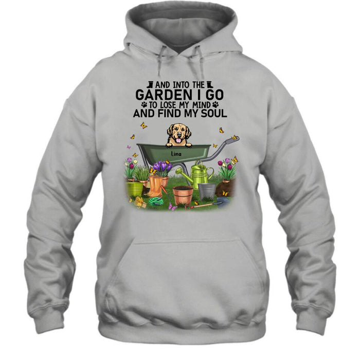 Personalized Pet Shirt/Pullover Hoodie - Up to 6 Pets - Gift Idea For Dog/Cat Lover - I Just Want To Work In My Garden And Hang Out With My Dogs