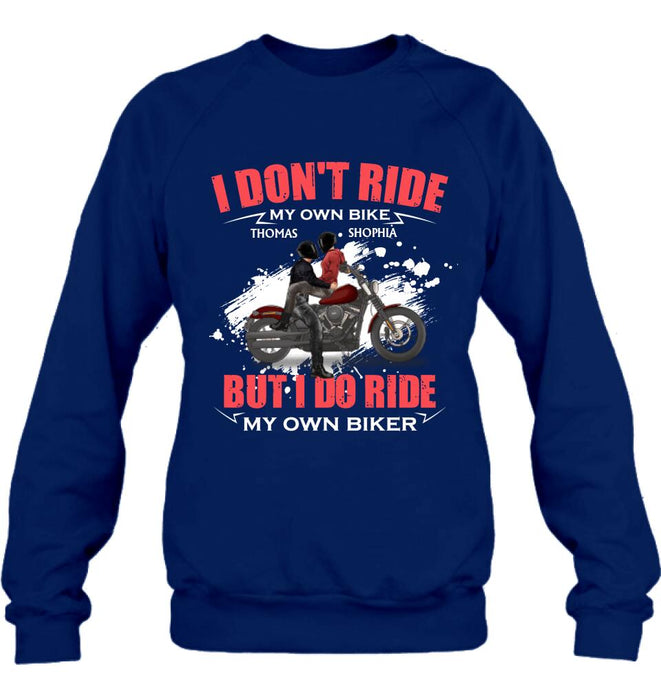 Personalized Couple Riding T- Shirt - Gifts For Riders - I Don't Ride My Own Bike But I Do Ride My Own Bike
