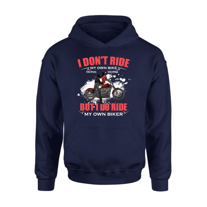 Personalized Couple Riding T- Shirt - Gifts For Riders - I Don't Ride My Own Bike But I Do Ride My Own Bike