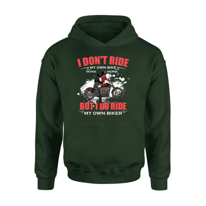 Personalized Couple Riding T- Shirt - Gifts For Riders - I Don't Ride My Own Bike But I Do Ride My Own Bike