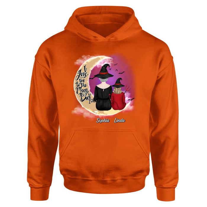Personalized Grandma Shirt/Hoodie - Halloween Gift Idea For Grandma/Grandkid - I Love You To The Moon And Back