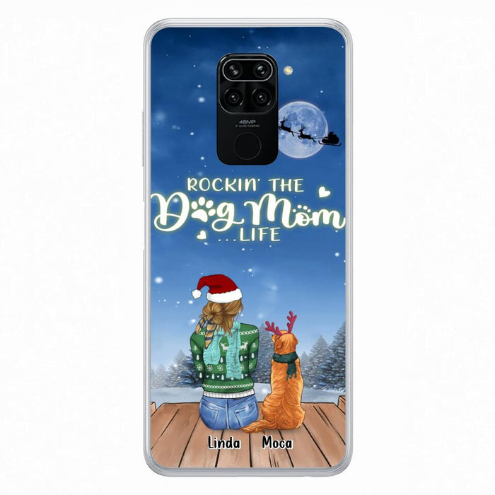 Personalized Christmas Dog Mom Phone Case - Up to 5 Dogs - Gift Idea For Dog Lover/Dog Mom - Rockin' The Dog Mom Life - Case For Xiaomi, Oppo And Huawei