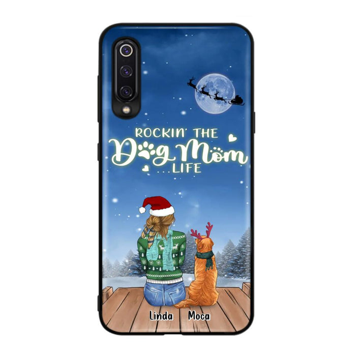 Personalized Christmas Dog Mom Phone Case - Up to 5 Dogs - Gift Idea For Dog Lover/Dog Mom - Rockin' The Dog Mom Life - Case For Xiaomi, Oppo And Huawei