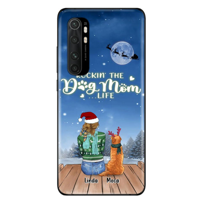 Personalized Christmas Dog Mom Phone Case - Up to 5 Dogs - Gift Idea For Dog Lover/Dog Mom - Rockin' The Dog Mom Life - Case For Xiaomi, Oppo And Huawei