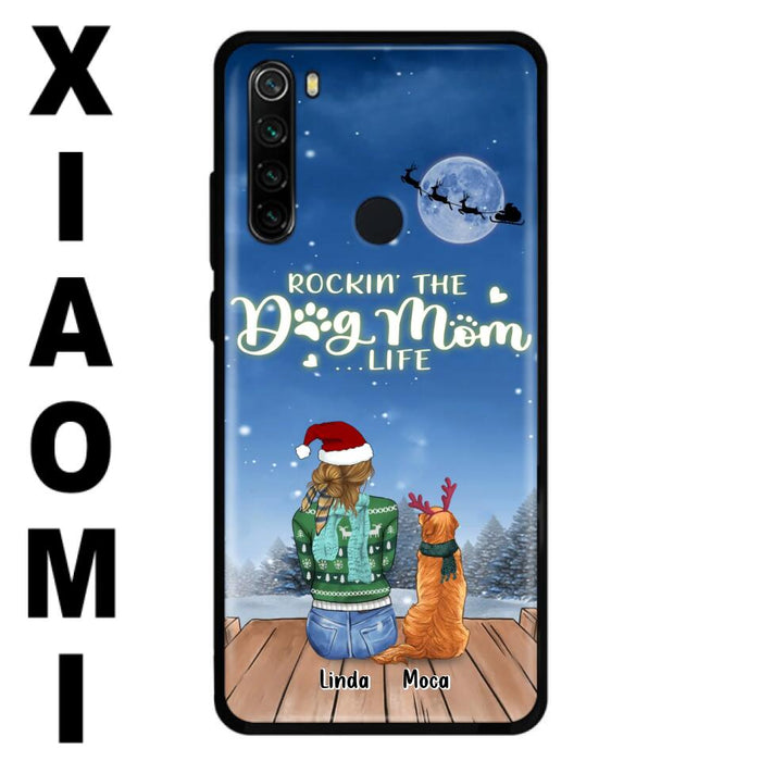 Personalized Christmas Dog Mom Phone Case - Up to 5 Dogs - Gift Idea For Dog Lover/Dog Mom - Rockin' The Dog Mom Life - Case For Xiaomi, Oppo And Huawei