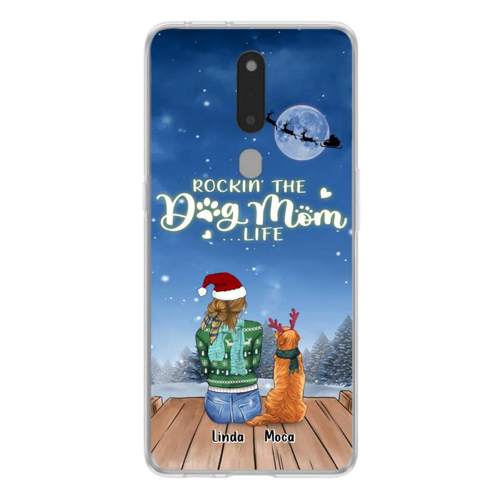 Personalized Christmas Dog Mom Phone Case - Up to 5 Dogs - Gift Idea For Dog Lover/Dog Mom - Rockin' The Dog Mom Life - Case For Xiaomi, Oppo And Huawei