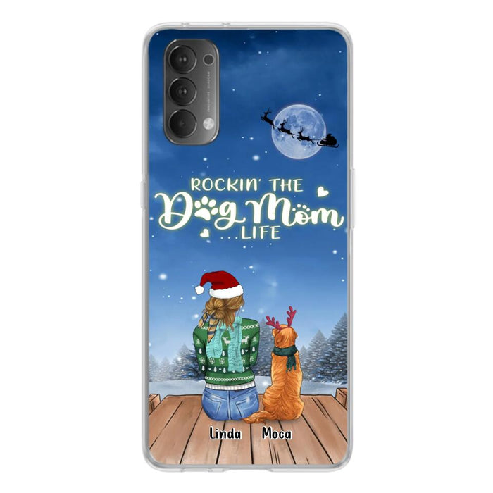 Personalized Christmas Dog Mom Phone Case - Up to 5 Dogs - Gift Idea For Dog Lover/Dog Mom - Rockin' The Dog Mom Life - Case For Xiaomi, Oppo And Huawei
