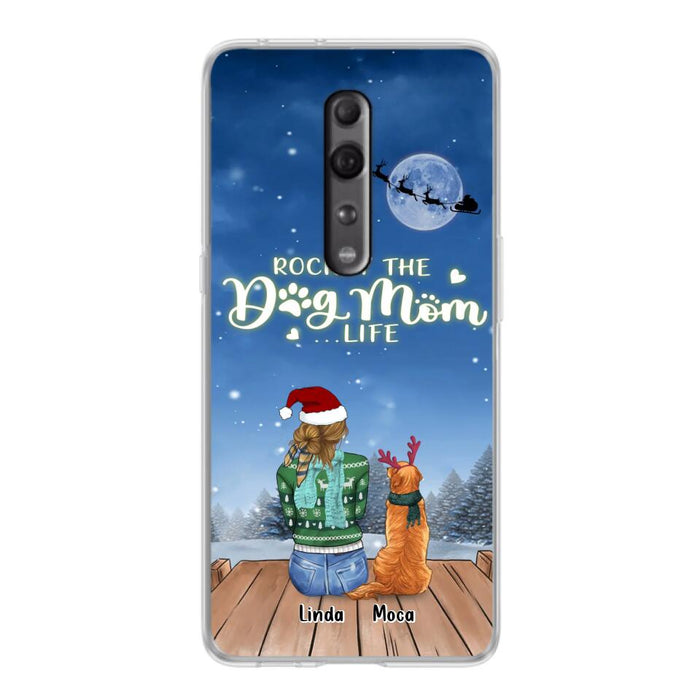 Personalized Christmas Dog Mom Phone Case - Up to 5 Dogs - Gift Idea For Dog Lover/Dog Mom - Rockin' The Dog Mom Life - Case For Xiaomi, Oppo And Huawei