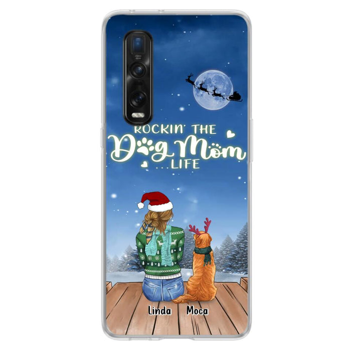 Personalized Christmas Dog Mom Phone Case - Up to 5 Dogs - Gift Idea For Dog Lover/Dog Mom - Rockin' The Dog Mom Life - Case For Xiaomi, Oppo And Huawei