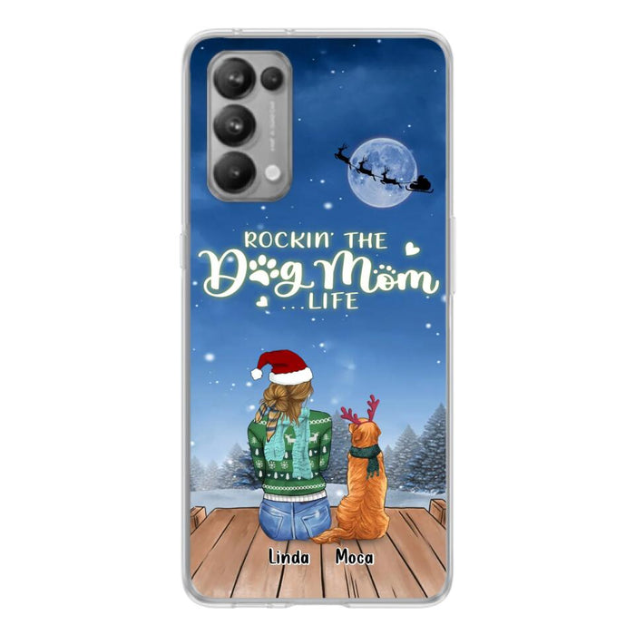Personalized Christmas Dog Mom Phone Case - Up to 5 Dogs - Gift Idea For Dog Lover/Dog Mom - Rockin' The Dog Mom Life - Case For Xiaomi, Oppo And Huawei