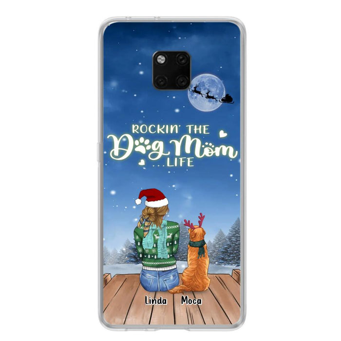 Personalized Christmas Dog Mom Phone Case - Up to 5 Dogs - Gift Idea For Dog Lover/Dog Mom - Rockin' The Dog Mom Life - Case For Xiaomi, Oppo And Huawei