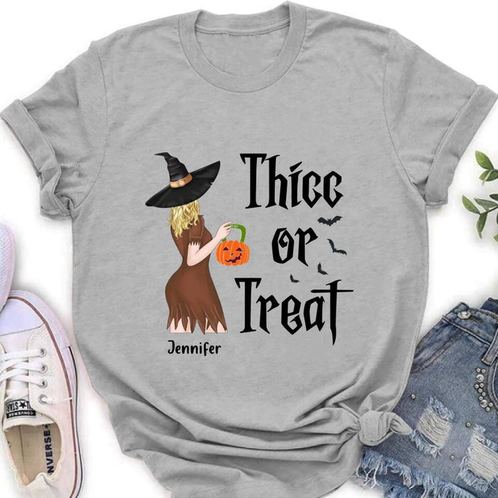 Personalized Witch Shirt/Hoodie - Gift Idea For Halloween - Thicc Or Treat