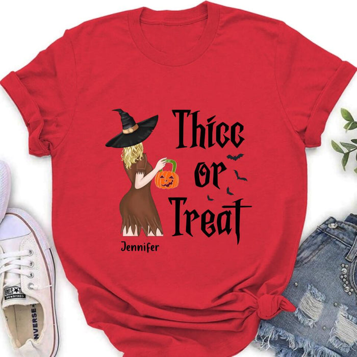 Personalized Witch Shirt/Hoodie - Gift Idea For Halloween - Thicc Or Treat