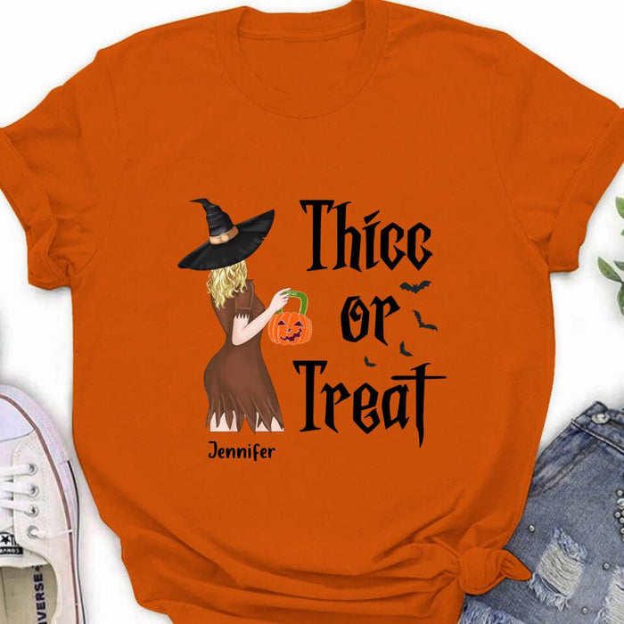 Personalized Witch Shirt/Hoodie - Gift Idea For Halloween - Thicc Or Treat