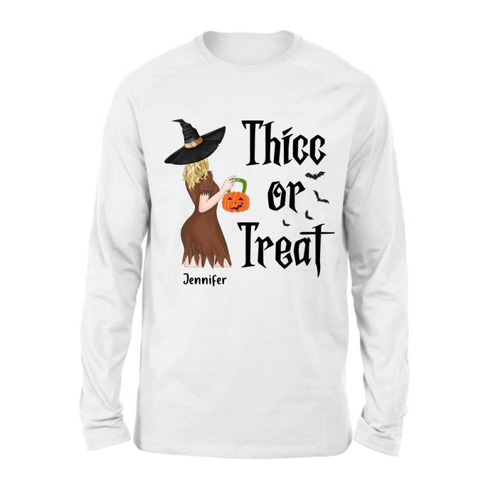 Personalized Witch Shirt/Hoodie - Gift Idea For Halloween - Thicc Or Treat