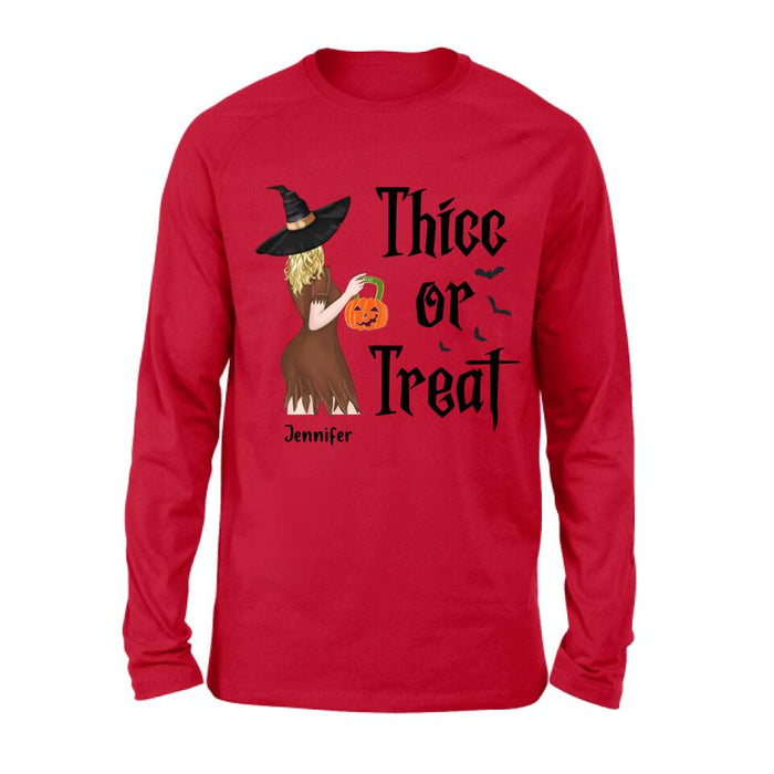 Personalized Witch Shirt/Hoodie - Gift Idea For Halloween - Thicc Or Treat