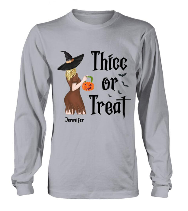 Personalized Witch Shirt/Hoodie - Gift Idea For Halloween - Thicc Or Treat