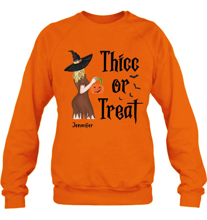 Personalized Witch Shirt/Hoodie - Gift Idea For Halloween - Thicc Or Treat