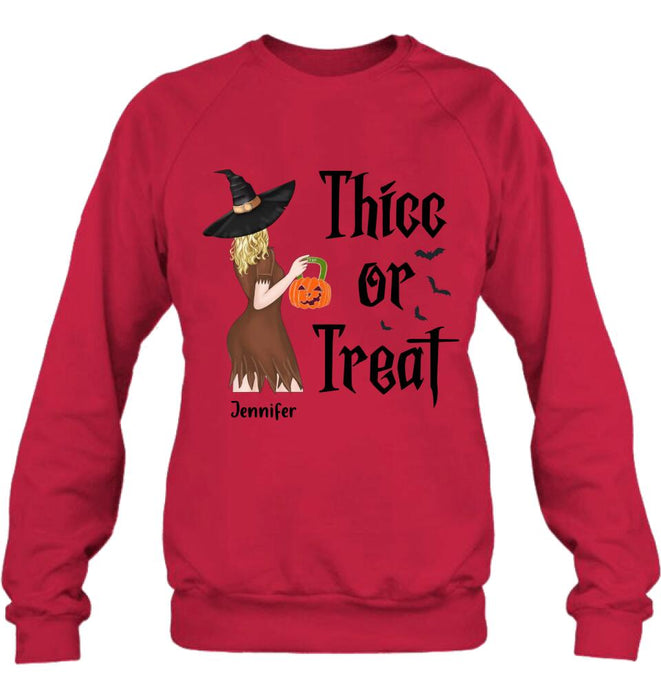 Personalized Witch Shirt/Hoodie - Gift Idea For Halloween - Thicc Or Treat