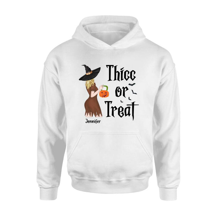 Personalized Witch Shirt/Hoodie - Gift Idea For Halloween - Thicc Or Treat