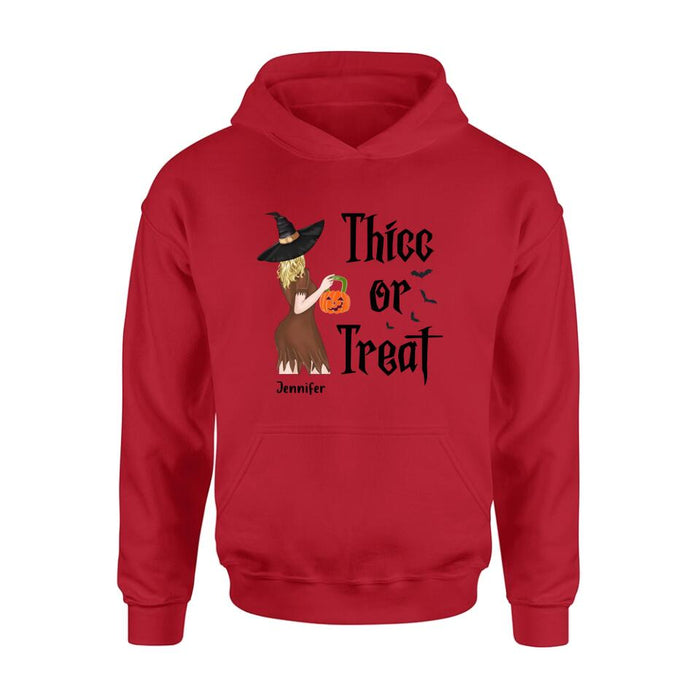 Personalized Witch Shirt/Hoodie - Gift Idea For Halloween - Thicc Or Treat