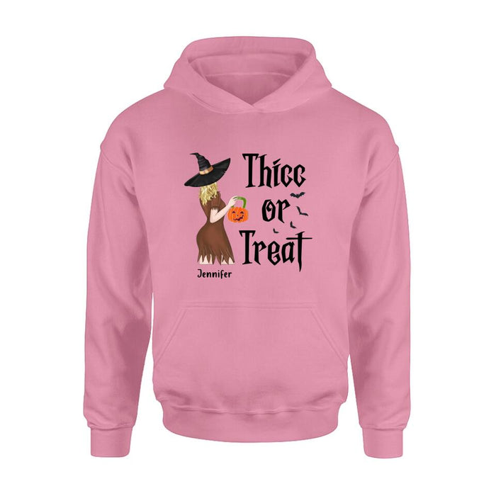 Personalized Witch Shirt/Hoodie - Gift Idea For Halloween - Thicc Or Treat