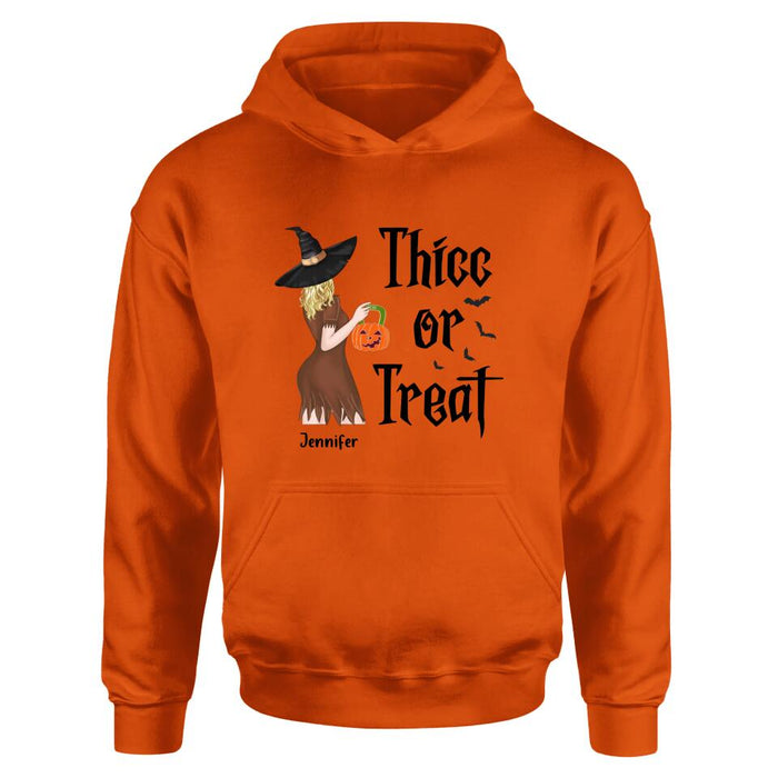 Personalized Witch Shirt/Hoodie - Gift Idea For Halloween - Thicc Or Treat
