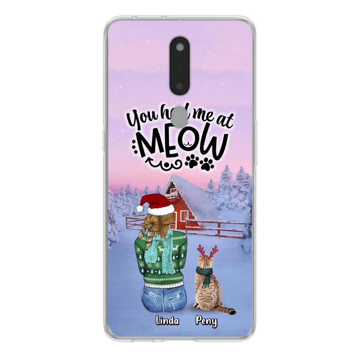 Personalized Christmas Cat Mom Phone Case - Up to 5 Cats - Christmas Gift Idea For Cat Lover - You Had Me At Meow - Case For Xiaomi, Oppo And Huawei
