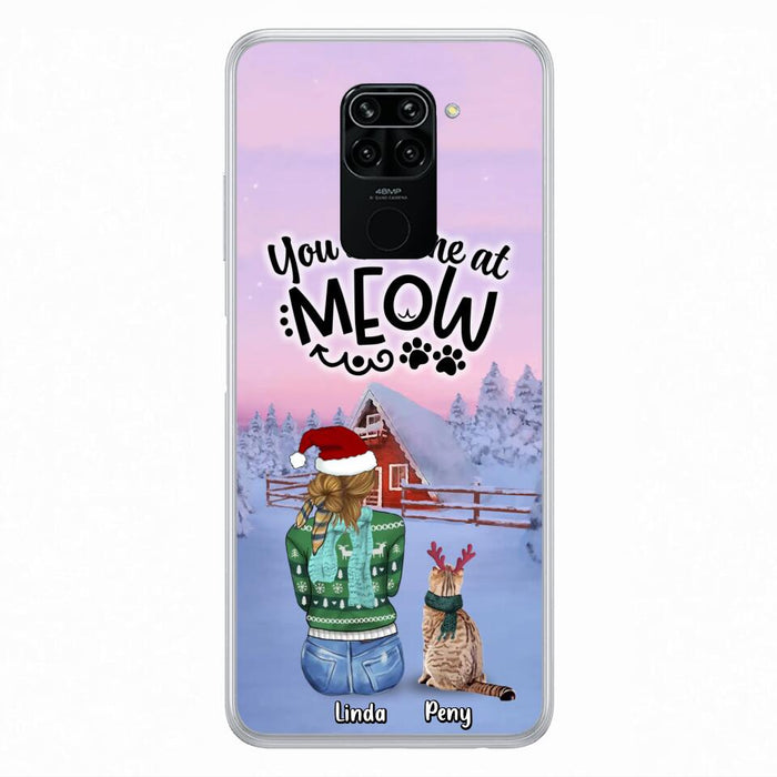 Personalized Christmas Cat Mom Phone Case - Up to 5 Cats - Christmas Gift Idea For Cat Lover - You Had Me At Meow - Case For Xiaomi, Oppo And Huawei