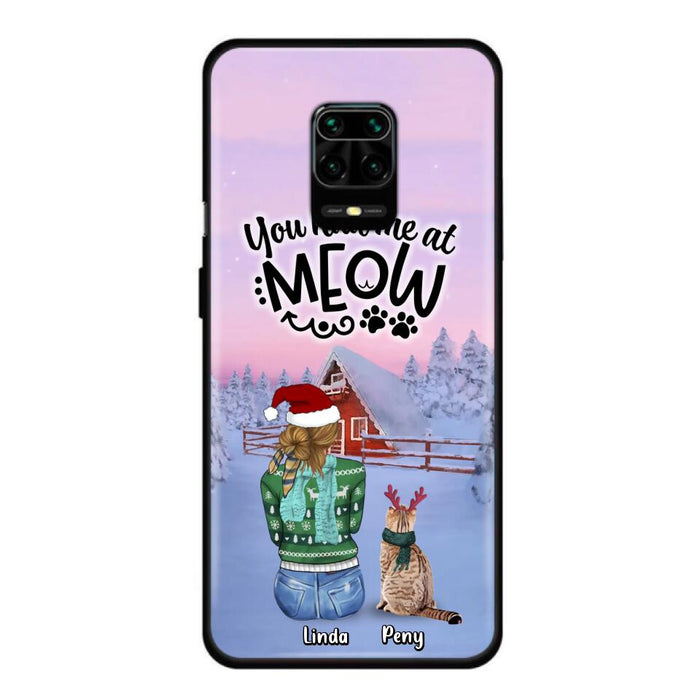 Personalized Christmas Cat Mom Phone Case - Up to 5 Cats - Christmas Gift Idea For Cat Lover - You Had Me At Meow - Case For Xiaomi, Oppo And Huawei